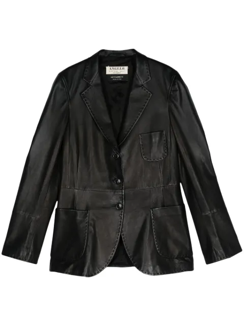 A.N.G.E.L.O. Vintage Cult 2000s pre-owned leather blazer Black ANG480XU