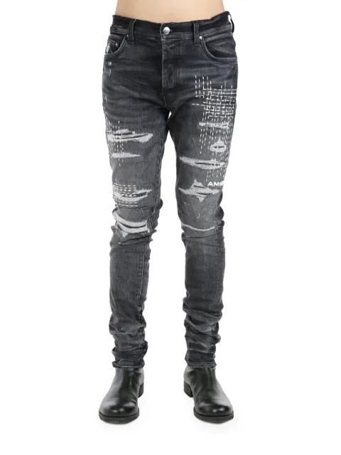 AMIRI Boro Repair skinny jeans Grey AMDNSY1023