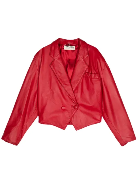 A.N.G.E.L.O. Vintage Cult 1980s pre-owned leather blazer Red ANG390XS