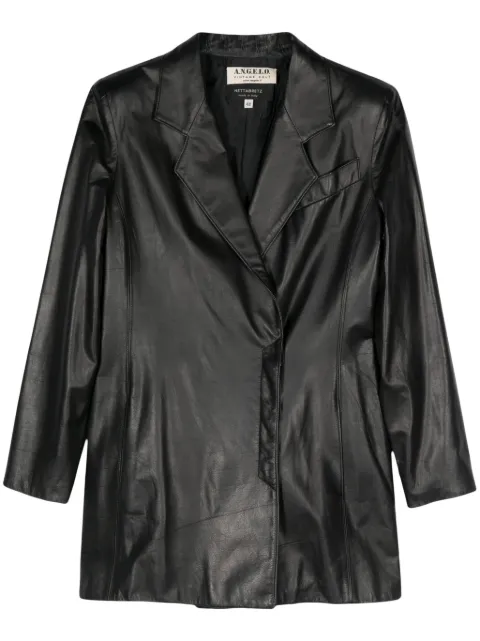 A.N.G.E.L.O. Vintage Cult 2010s double-breasted leather jacket Black ANG450XP