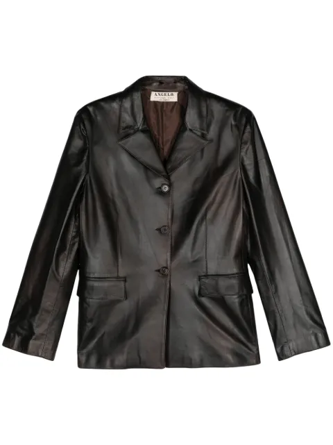 A.N.G.E.L.O. Vintage Cult 2000s pre-owned leather blazer Brown ANG380XO