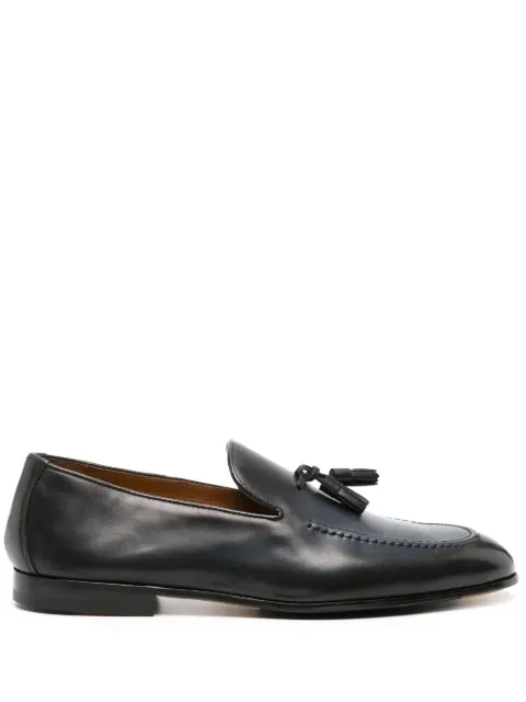 Doucal's tassel-detailed leather loafers Blue DU1080PANNUF159NB28