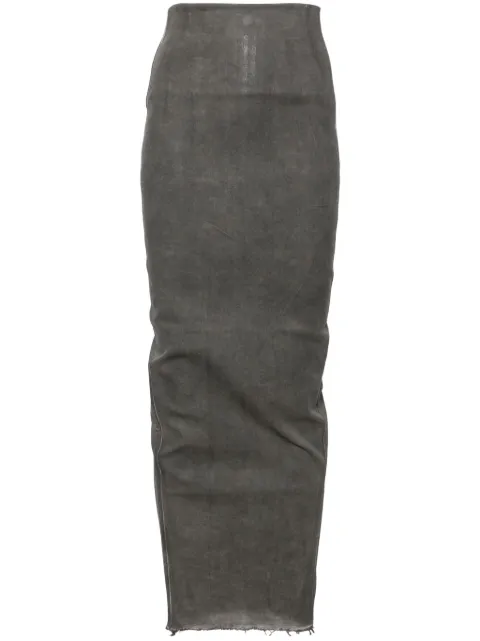 Rick Owens Dirt Pillar maxi pencil skirt Grey RO01D2344HSCF