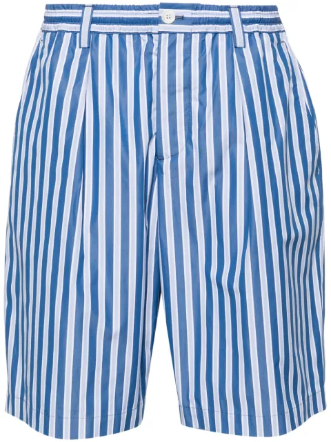 Marni striped cotton bermuda shorts Blue PUMU0049M5UTC336
