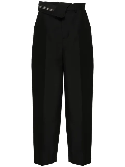 FENDI pressed-crease tapered trousers Black FR6540S9A