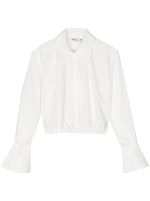 SIMKHAI Blythe poplin cropped shirt White SI2114T