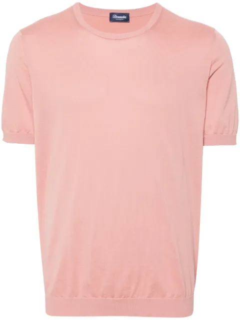 Drumohr fine-knit T-shirt Pink D0GN100