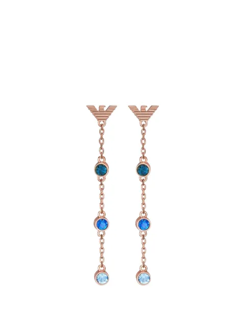 Emporio Armani logo-plaque drop earrings Pink EGS3013SET