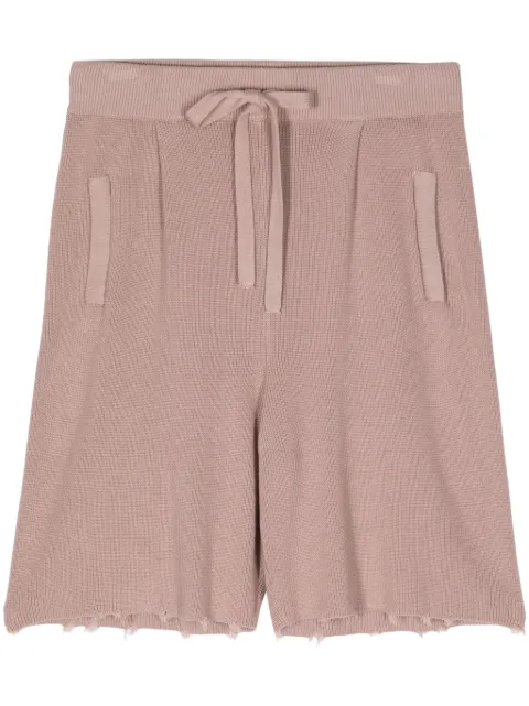 Laneus raw-edge cotton shorts Pink S4LAMABK004LA015
