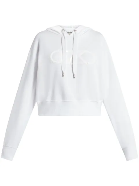 Michael Michael Kors Empire logo organic-cotton hoodie White MS451C04MY