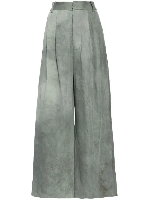 Uma Wang Paella high-waist palazzo trousers Blue UW3017
