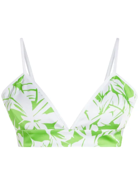 Michael Kors floral-print cropped top Green MS440G0B0M