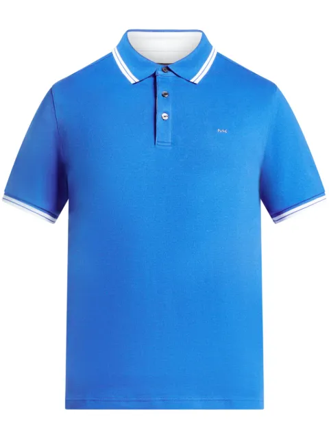 Michael Kors Greenwich Cotton Polo Shirt Blue CS2512720B