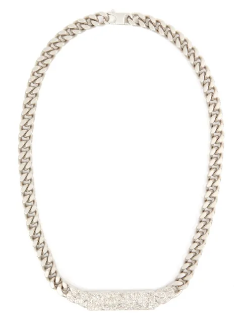 MM6 Maison Margiela numbers-engraved chain necklace Silver SM7UU0062P6622