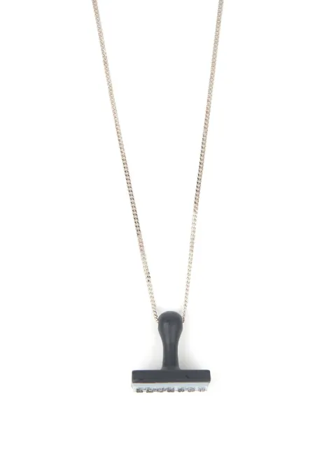 MM6 Maison Margiela Stamp pendant necklace Silver SM7UU0059P6620