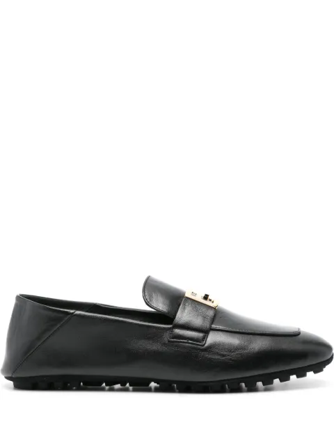 FENDI Baguette leather loafers Black 8D8514NBA