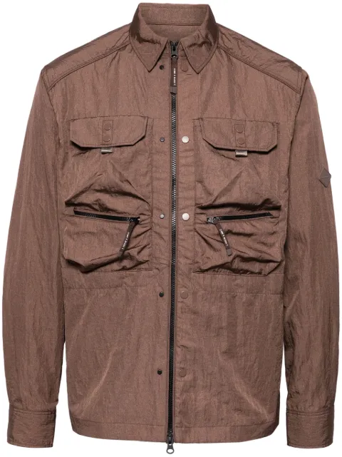 Spoonyard crinkled shirt jacket Brown SH034NUTSHELL