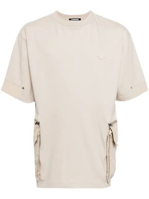 Spoonyard detachable-pocket cotton T-shirt Neutrals KT104BEIGE