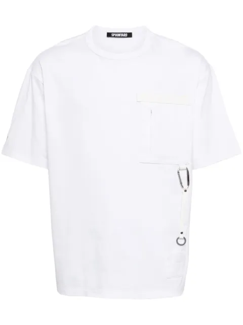 Spoonyard coordinate-embroidered cotton T-shirt White KT100WHITE