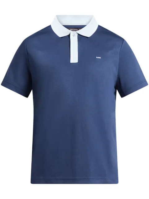 Michael Kors Cotton Polo Shirt Blue CS451ZVEF5