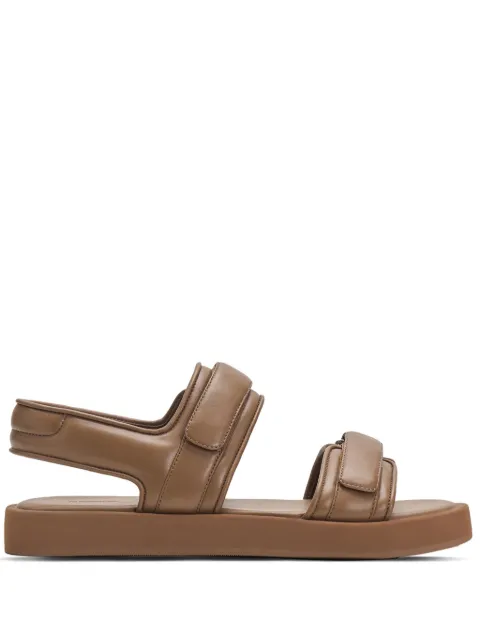 12 STOREEZ padded leather sandals Neutrals 125746