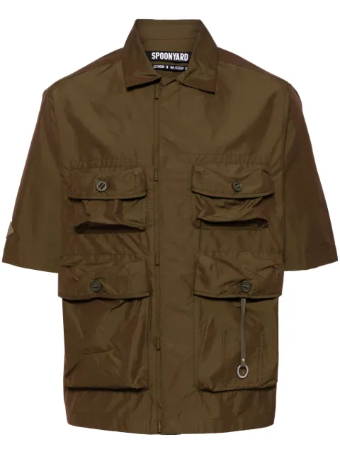 Spoonyard short-sleeve military shirt Brown SH032BROWN