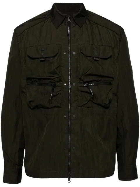 Spoonyard crinkled shirt jacket Green SH034DARKGREEN