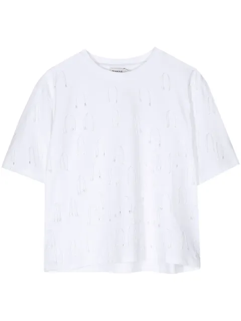 SIMKHAI Amaru string-embellished T-shirt White 2242149TS