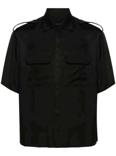 Neil Barrett epaulettes short-sleeve shirt Black MY60216AY036
