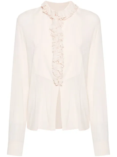 Philosophy Di Lorenzo Serafini ruffle-detal semi-sheer blouse Pink 02082123