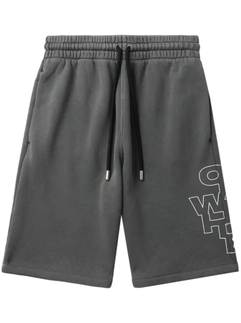 Off-White cotton shorts Grey OMCI013F24FLE0011001