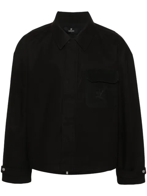 Represent logo-engraved cotton jacket Black MLM11901