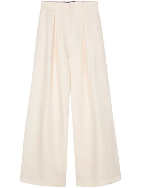 Ralph Lauren Collection Greer pleat-detail palazzo pants Neutrals 290933630001