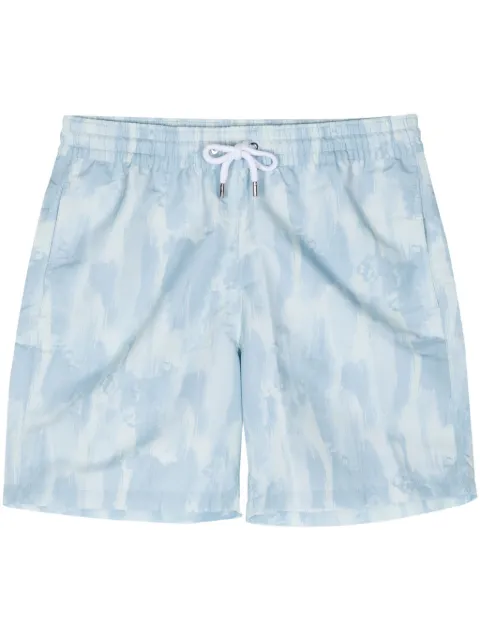 Frescobol Carioca Seascape abstract-print swim shorts Blue 2370A