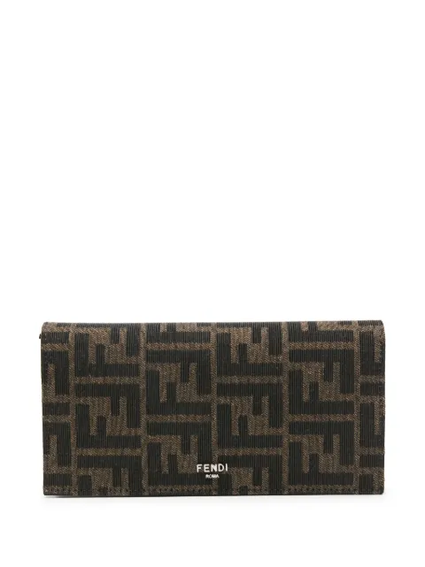 FENDI FF-jacquard bi-fold wallet Brown 7M0355ALWK