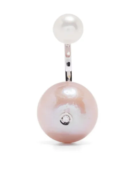 Delfina Delettrez 18kt white gold pink pearl and diamond earring Silver PINKPEARLEARRING