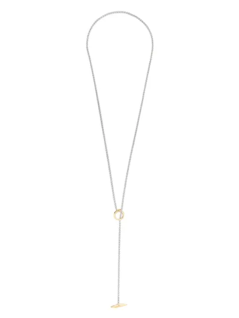 Tom Wood Robin Duo L chain necklace Silver 100914