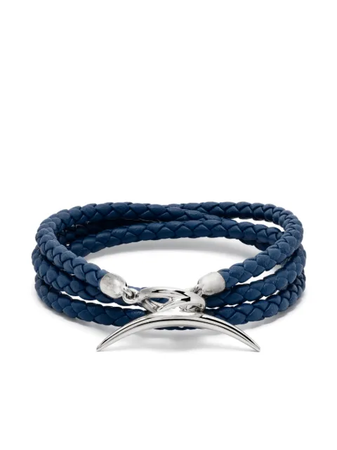Shaun Leane recycled sterling silver and leather Quill bracelet Silver QLEATHERSS