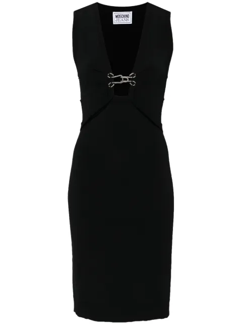 MOSCHINO JEANS decorative hook dress Black 242K1A04878205