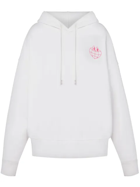 MOSCHINO JEANS graphic-print cotton hoodie White A17018233