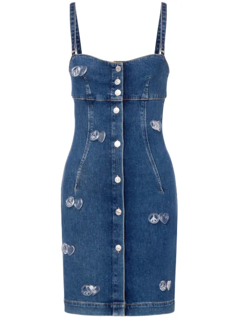 MOSCHINO JEANS appliquéd denim minidress Blue A04038223