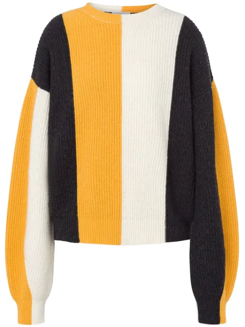 MOSCHINO JEANS striped ribbed jumper Yellow A09098204