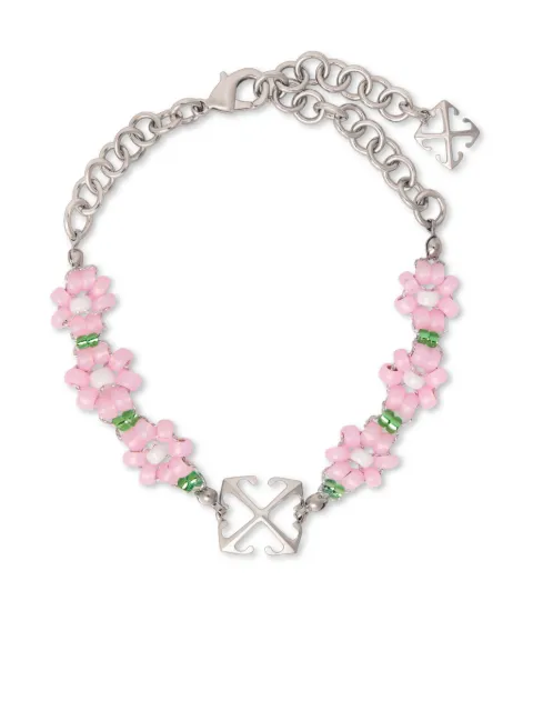 Off-White flower-bead Arrow bracelet Pink OWOA12CF24PLA0013072