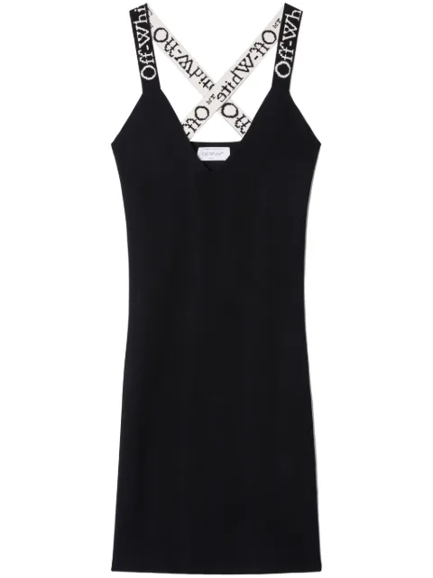 Off-White logo-jacquard mini dress Black OWHI022F24KNI0011001