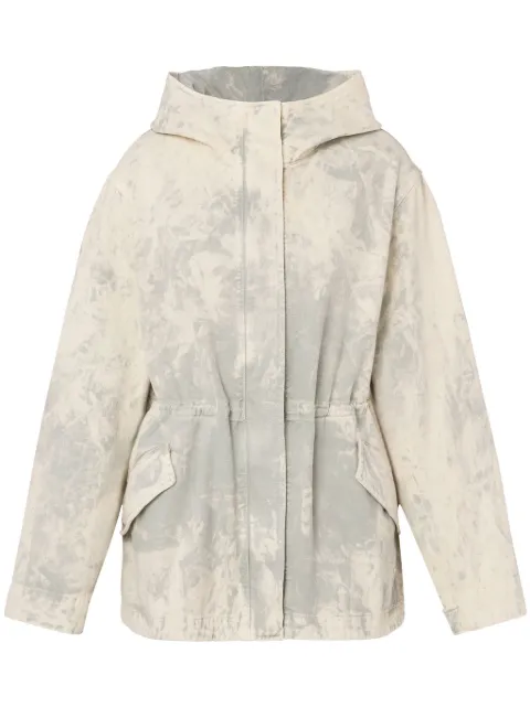MOSCHINO JEANS tie-dye hooded cotton jacket White A06028244