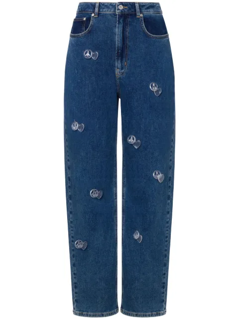 MOSCHINO JEANS high-rise tapered jeans Blue A03288223