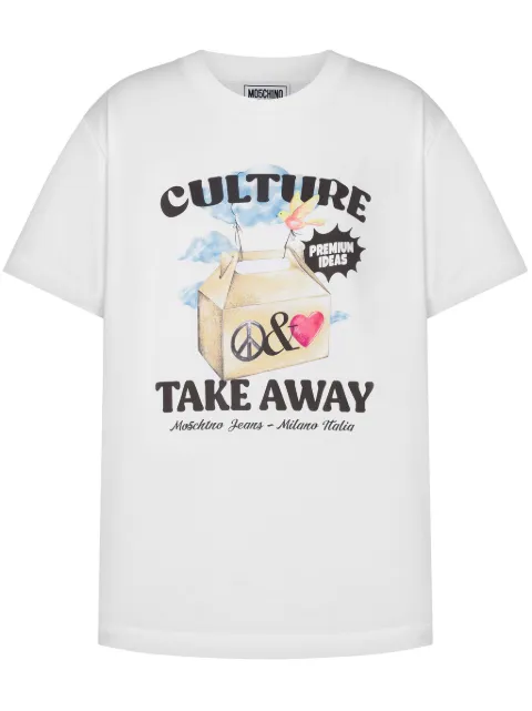 MOSCHINO JEANS graphic-print cotton T-shirt White 7088237