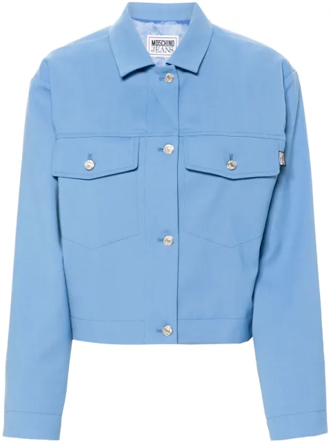 MOSCHINO JEANS logo-tag jacket Blue A05068226