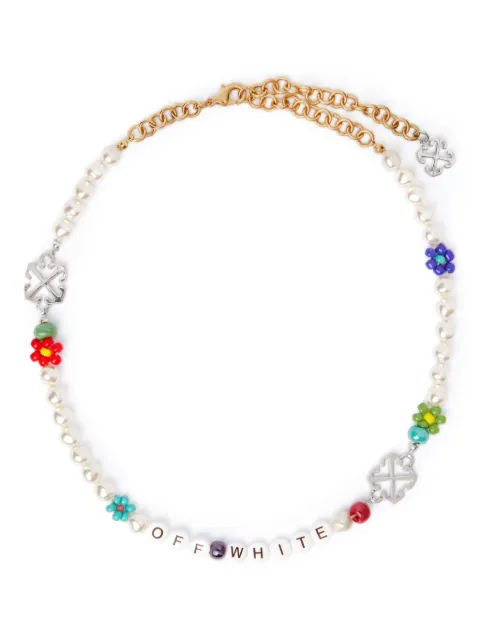 Off-White Arrow beaded necklace White OWOB13EF24PLA0018701