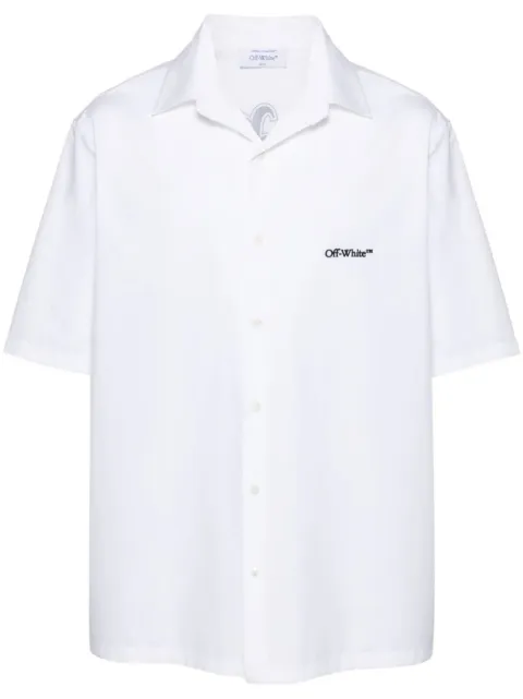 Off-White Gothic Arrow poplin shirt White OMGG013F24FAB0020110